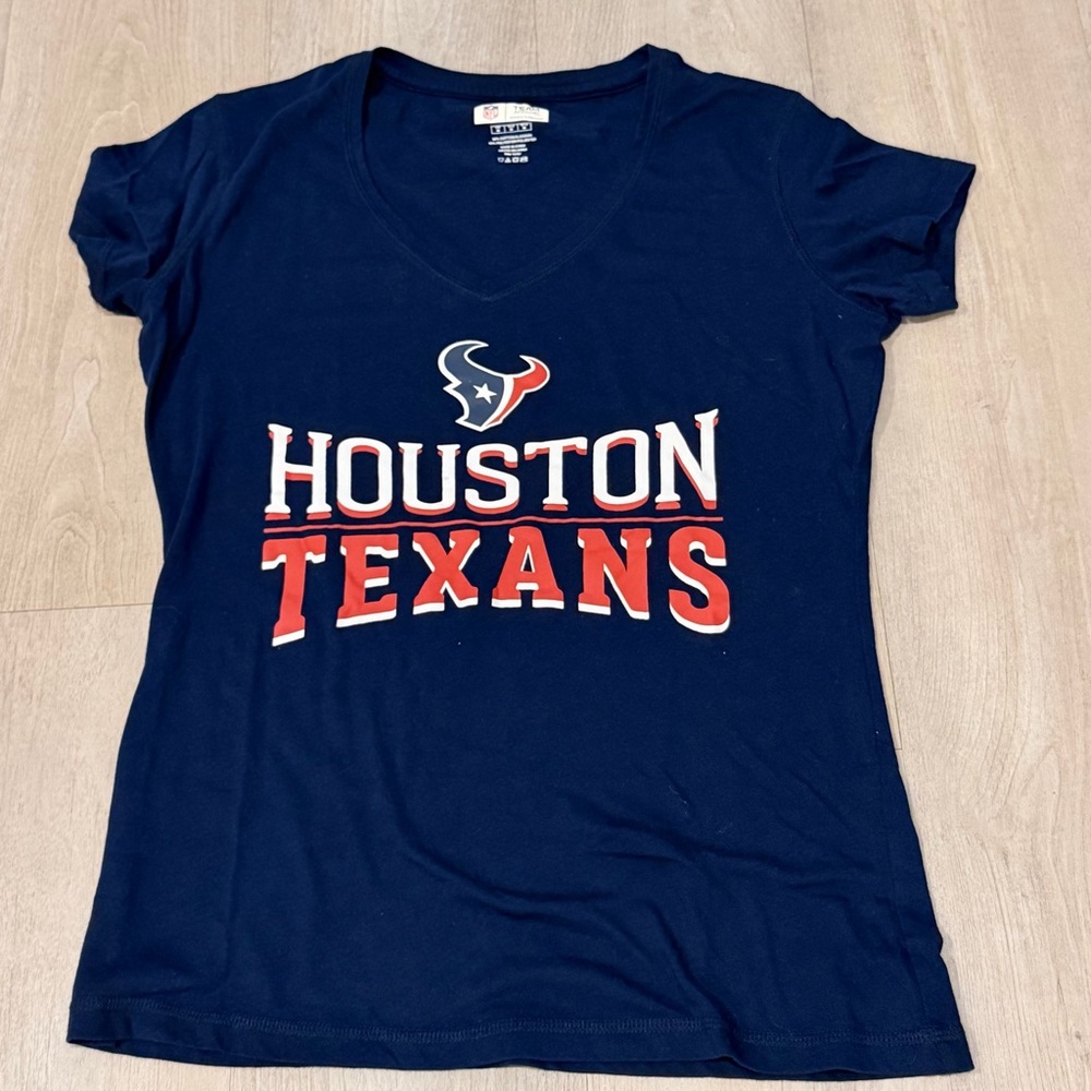 NFL Houston Texans woman vneck tshirt size Medium